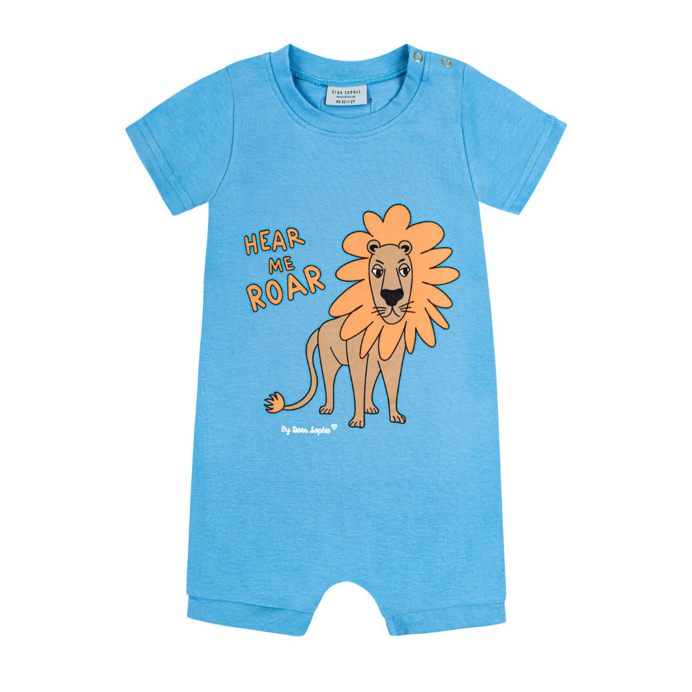 Short romper- lion blue