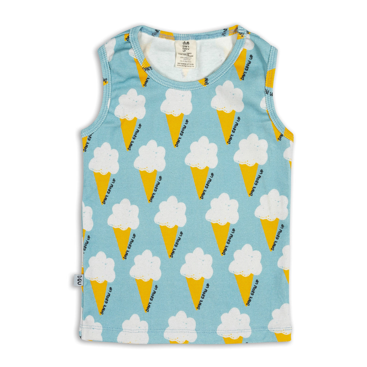 Ribbed tank top- blue ice cream