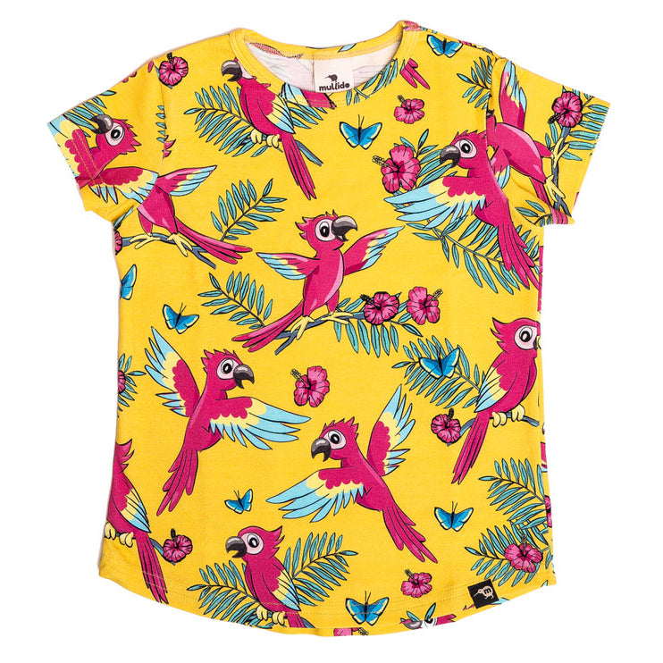 T-shirt- yellow parrot