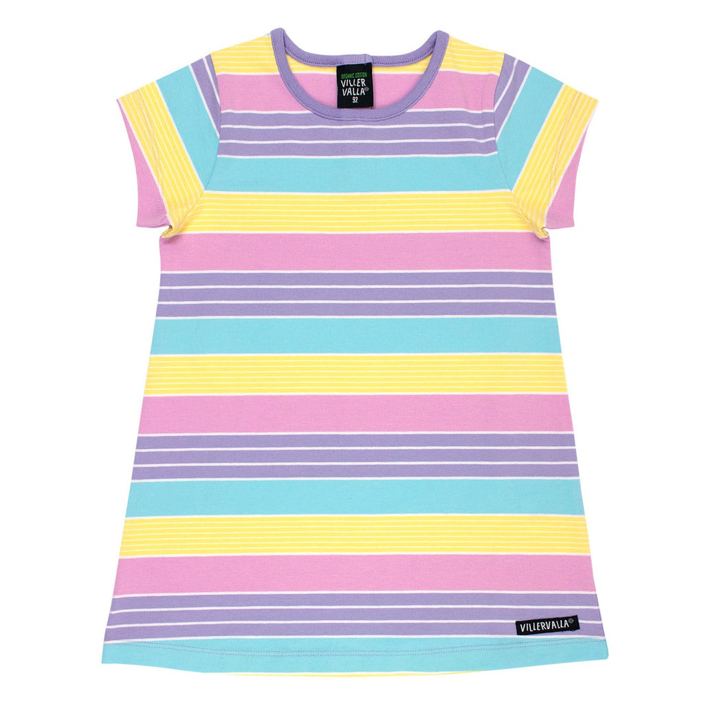 Short sleeve dress- California stripe