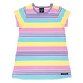 Short sleeve dress- California stripe
