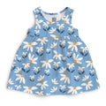 Sleeveless dress- blue daisy