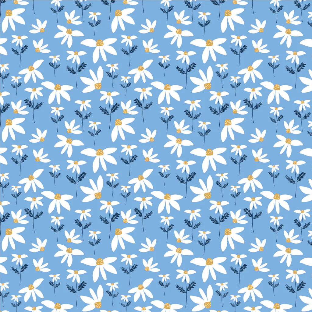 Bike shorts- blue daisy